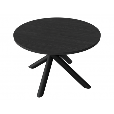 Stół okrągły 110 cm w stylu LOFT nogi pająk metal OMEGA jesion